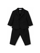 Completo due pezzi per neonato Dolce & Gabbana Kids blu con revers classici L11U17 FUBBG B0665 DOLCE & GABBANA KIDS 