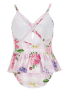 Costume intero per bambina Monnalisa rosa a fiori 19G003 7052 0090 MONNALISA KIDS 