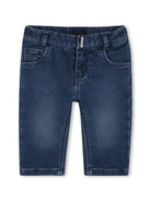 Jeans con ricamo per neonato Givenchy Kids blu con passanti H30634 Z10 GIVENCHY KIDS 