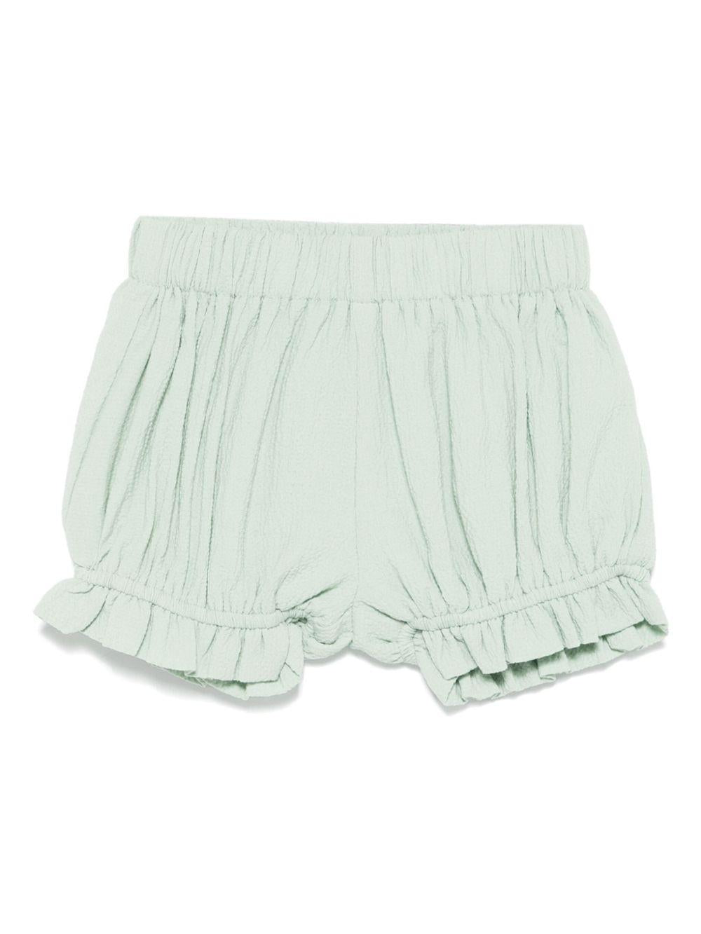 Pantaloncini per neonata Donsje Gwenda verde con orlo con ruches 3038100 00015 DONSJE 