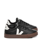 Sneakers per bambino Veja Kids nere con dettaglio logo SY2021015 BLACK WHITE BARK VEJA KIDS 