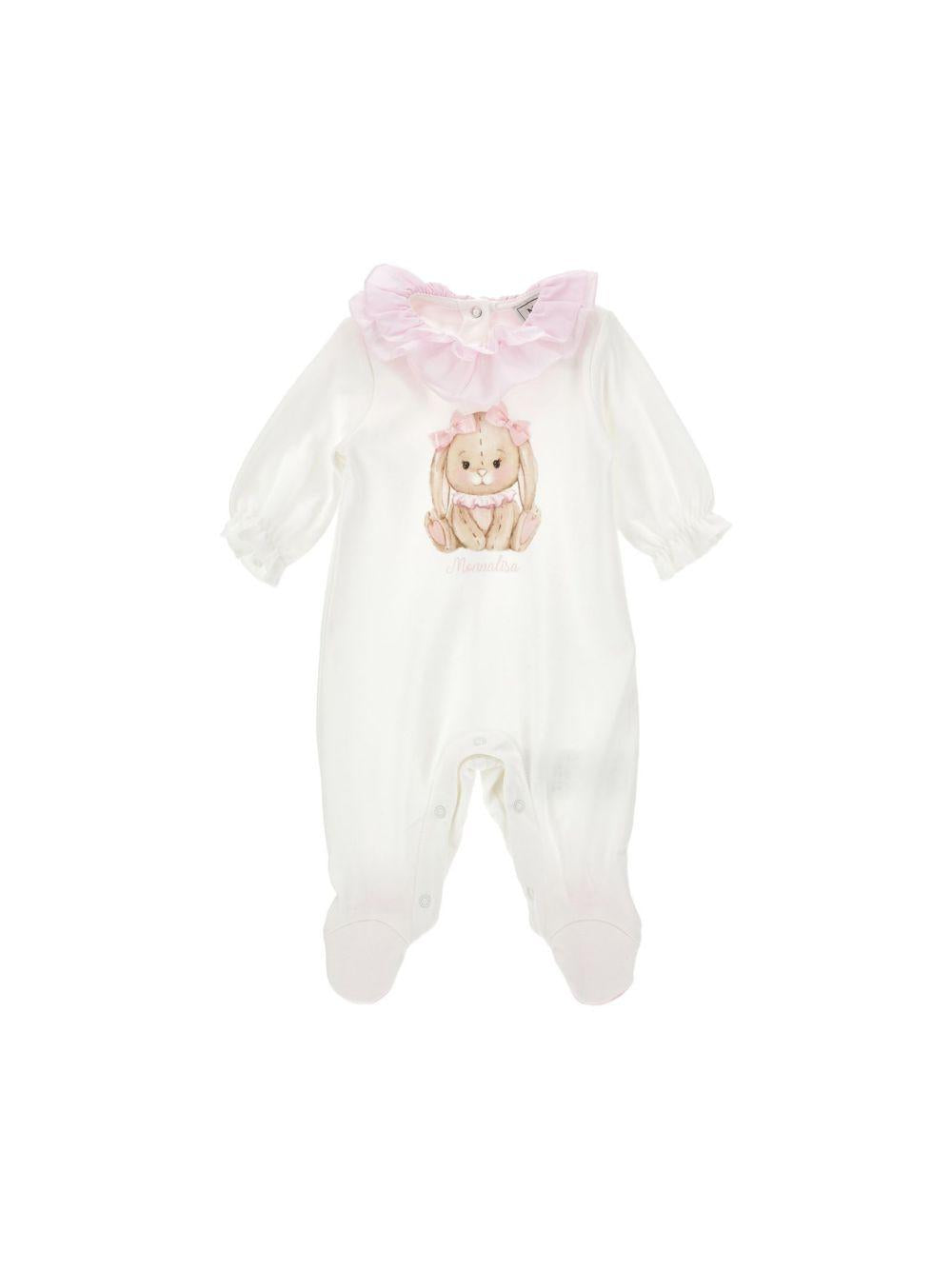 Tutina per neonata Monnalisa bianca con stampa coniglietta 35G204 7000 0190 MONNALISA KIDS 