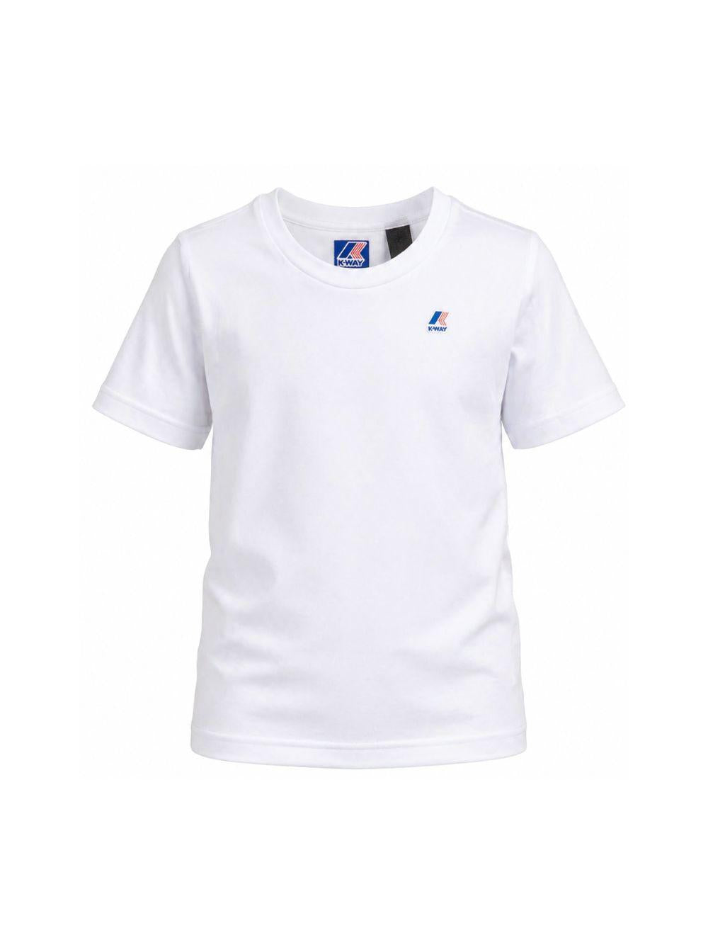 T-shirt per bambini K Way Kids bianca con dettaglio logo K7133YW 001 K-WAY KIDS 