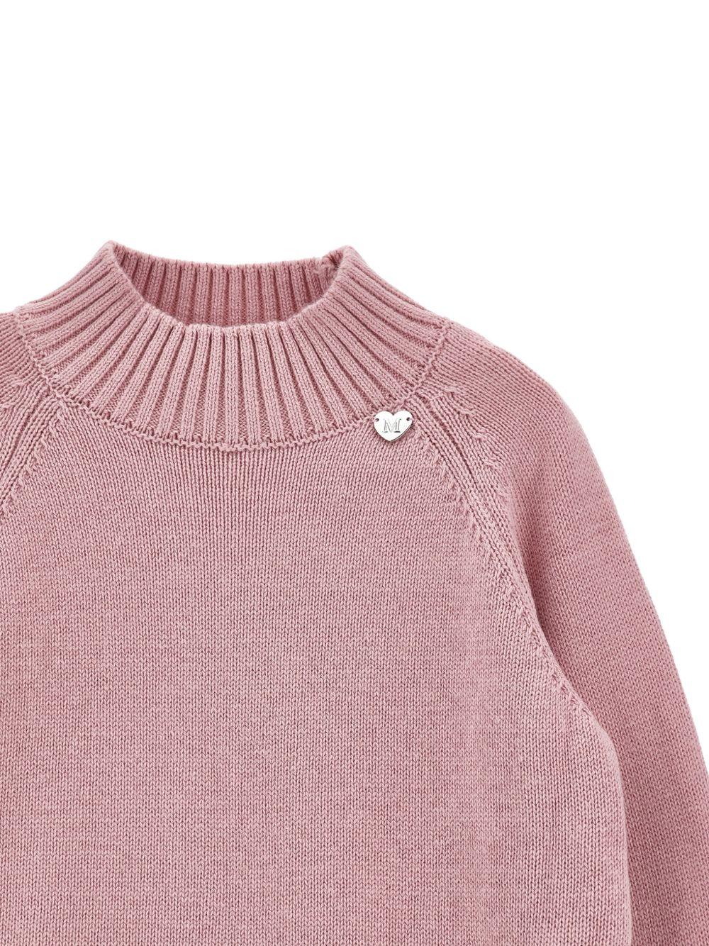 Maglione per bambina Monnalisa Kids rosa con design lavorato a maglia 17H601 8060 0094 MONNALISA KIDS 