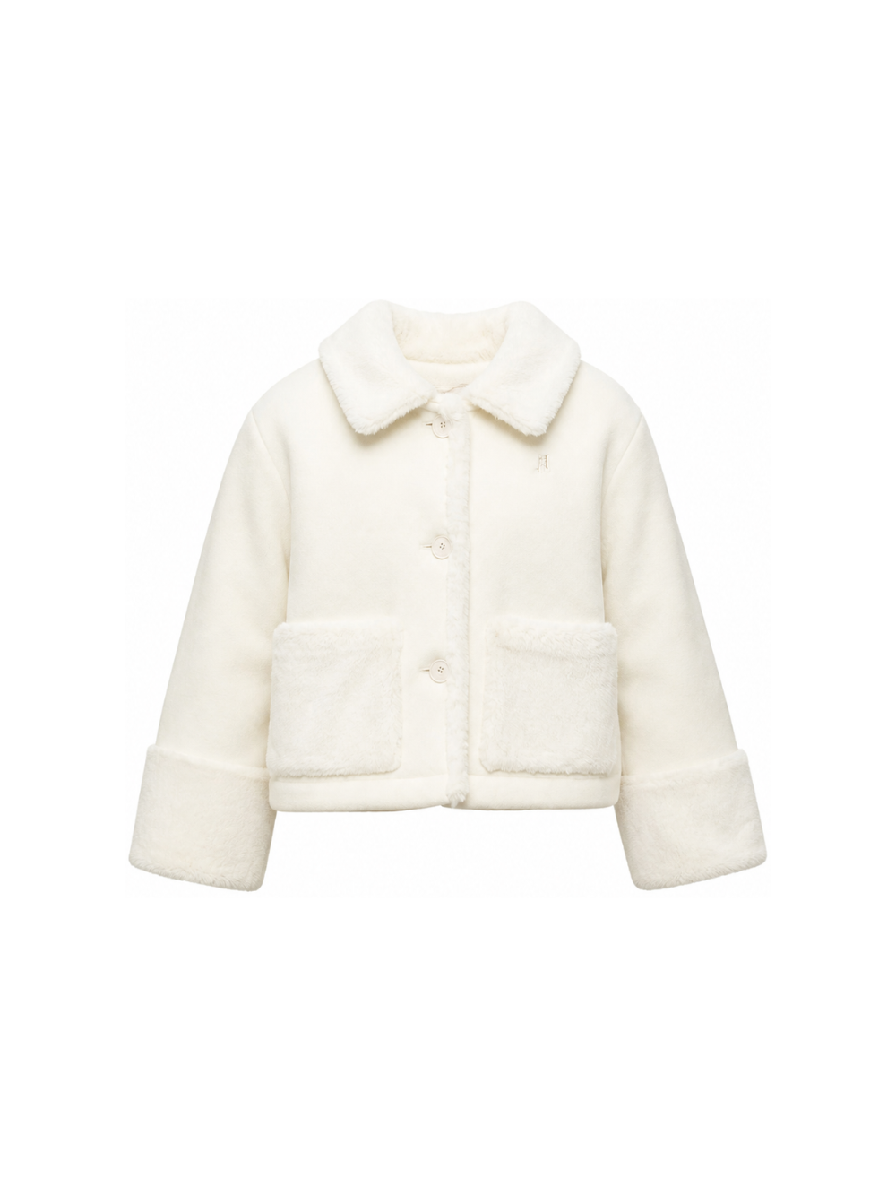 Giubbino per bambina Herno Kids bianco con inserti in ecopelliccia GI000104G33344 1000 HERNO KIDS 