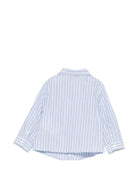 Camicia per neonato Emporio Armani Kids azzurra con design a righe EB001165 AF20973 F0023 EMPORIO ARMANI KIDS 