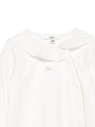 Set tutina, bavaglino e cappellino per neonata Chloé Kids bianco con colletto arricciato C20926 117 CHLOE' KIDS 