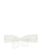 Fascia per capelli per neonata Monnalisa bianca con dettaglio con fiocco 73G004 7112 0001 MONNALISA KIDS 