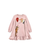 Abito per bambina Monnalisa Kids rosa con ruches e stampa grafica Toy Story 19H901 8006 094F MONNALISA KIDS 