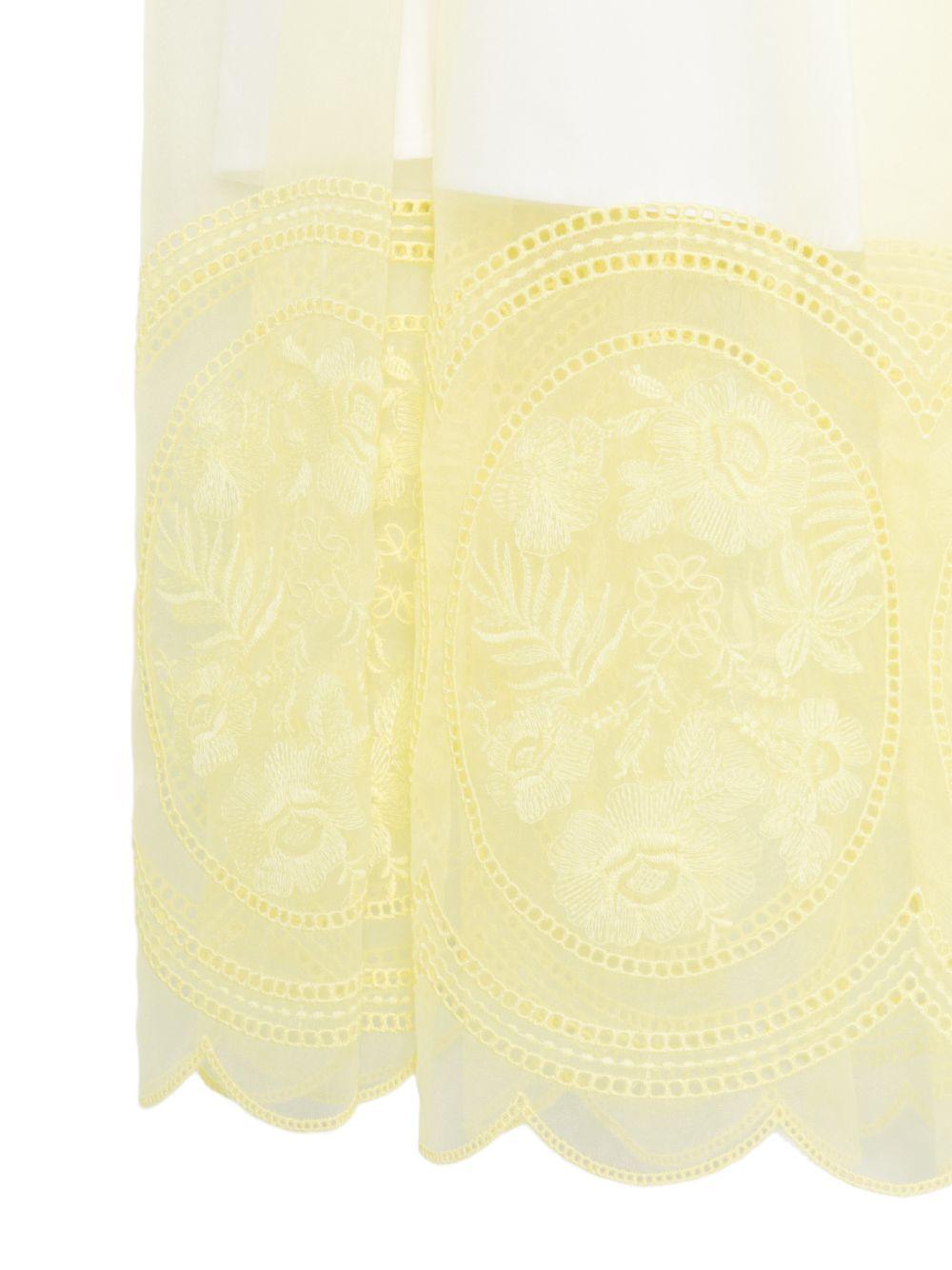 Gonna per bambina Elie Saab Junior gialla con design ricamato EFGO038MXTS1110 YEL ElIE SAAB KIDS 