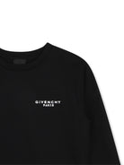 T-shirt per bambini Givenchy Kids nera con logo sul davanti H31415 09B GIVENCHY KIDS 