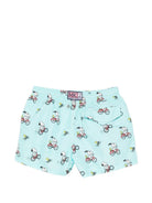 Costume per bambino MC2 Saint Barth Kids x Peanuts azzurro con stampa Snoopy all-over JEA0004 02649L MC2 ST. BARTH KIDS 