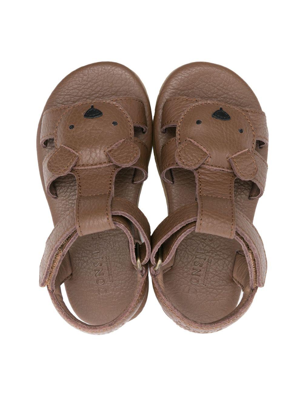 Sandali per bambino Donsje Dhalo marrone con dettaglio orso 2027701 CL004 DONSJE KIDS 