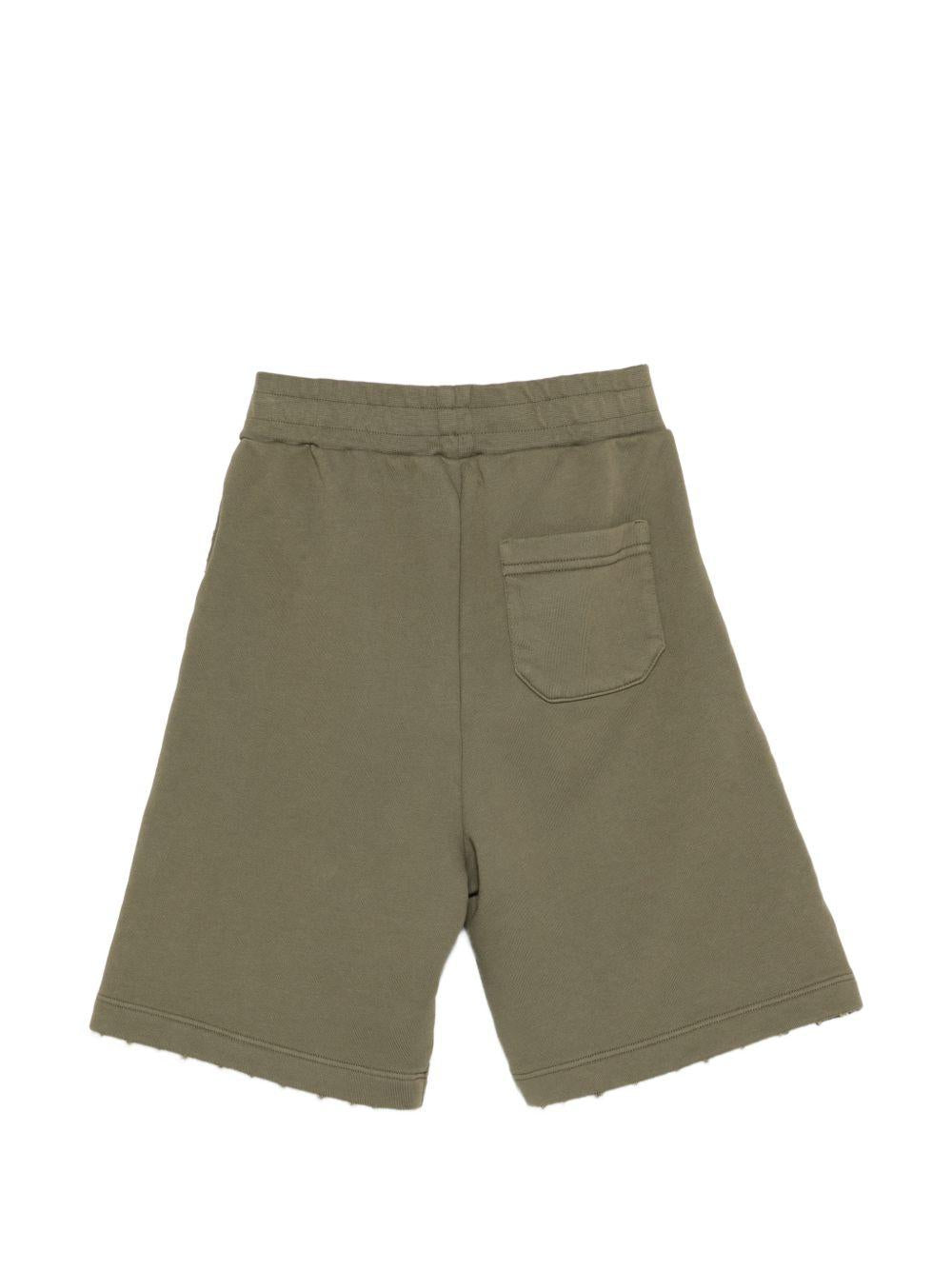 Shorts per bambino Golden Goose Kids verde con vita elasticizzata GKP02452P00456 35479 GOLDEN GOOSE KIDS 