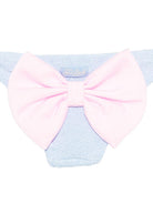 Costume per neonata MC2 Saint Barth Kids azzurro con dettaglio fiocco MAD0002 02945L MC2 ST. BARTH KIDS 