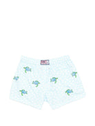 Costume per bambino MC2 Saint Barth Kids azzurro con motivo tartarughe JEA0014 02169L MC2 ST. BARTH KIDS 