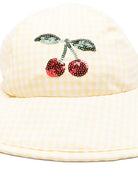 Cappello per bambina Konges Sløjd giallo con motivo a quadri KS104788 CHECK KONGES SLOJD 