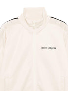 Felpa per bambino Palm Angels Kids bianco crema con dettagli a righe laterali PBBD002S26FAB001 092 PALM ANGELS KIDS 