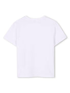 T-shirt con stampa per bambino Dkny Kids bianco con dettaglio lucido D62305 016 DKNY 