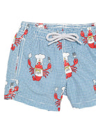 Costume da bagno per bambino MC2 Saint Barth Kids azzurro con stampa aragosta JEA0001 00073L MC2 ST. BARTH KIDS 