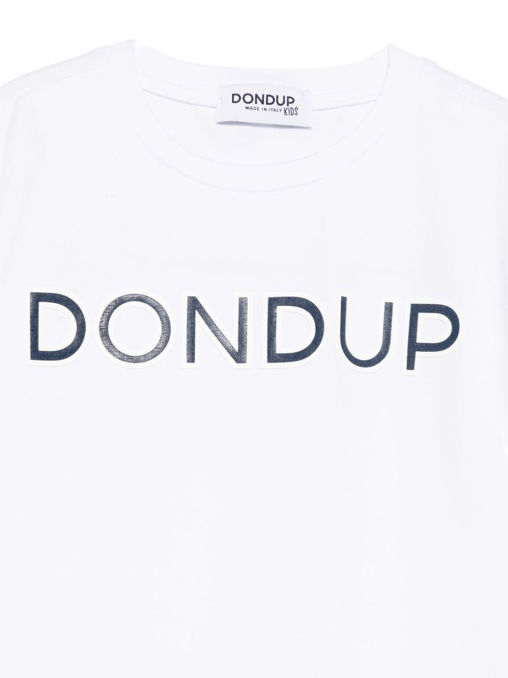 T-shirt per bambino DONDUP Kids bianca con logo sul davanti DMTS0520JE017 D017 DONDUP KIDS 