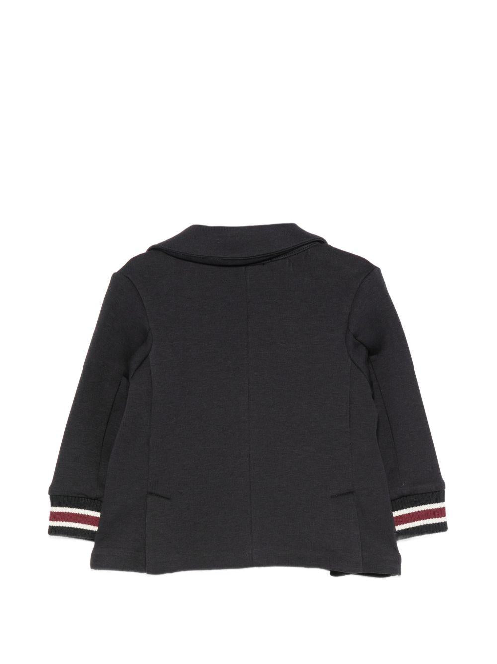 Giacca per neonato Emporio Armani Kids nera con applicazione logo EB001539 AF10126 UB118 EMPORIO ARMANI KIDS 