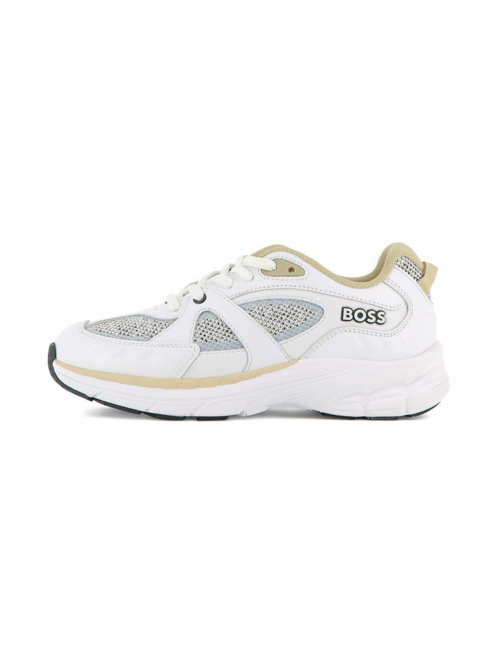 Sneaker da bambino Boss Kids bianche con disegn a inserti J52815 10P BOSS KIDS 