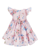 Abito per neonata Monnalisa rosa a fiori con ruches 31G904 7656 0090 MONNALISA KIDS 