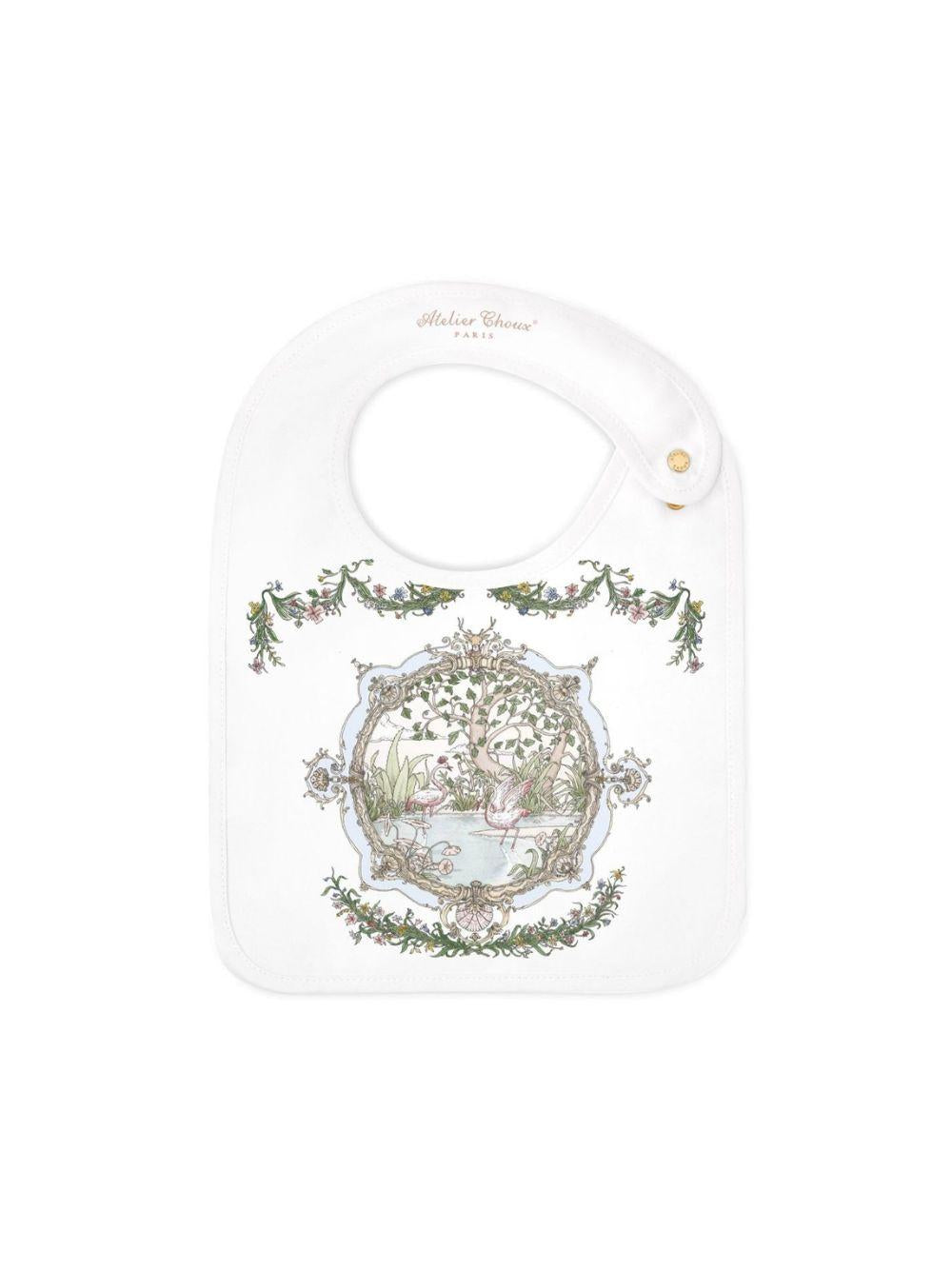 Bavaglino per neonati Atelier Choux bianco con stampa BI-CS-TAO R-U ATELIER CHOUX PARIS KIDS 