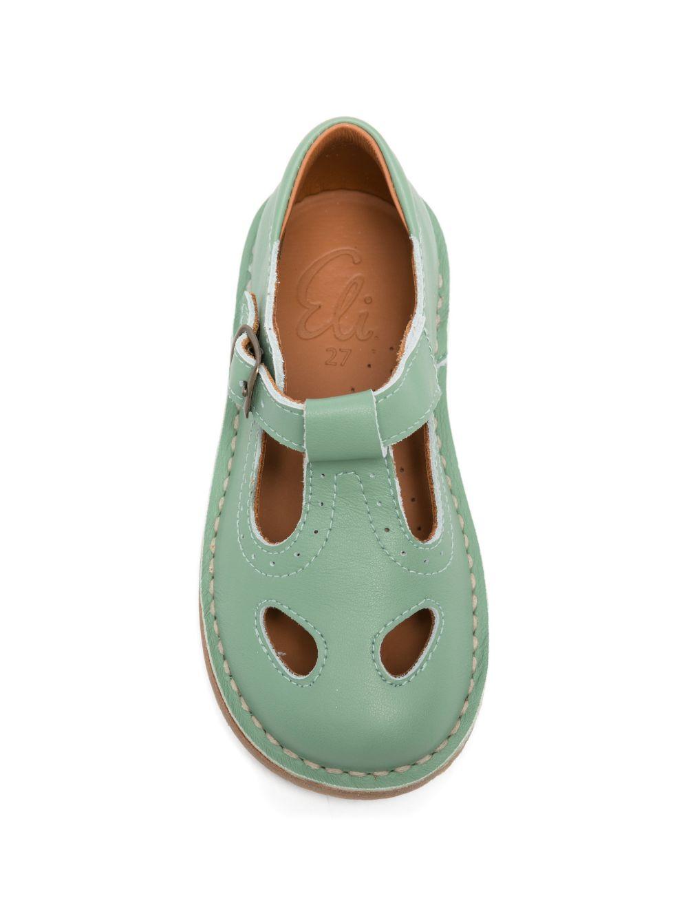 Scarpe eleganti per bambino Eli1957 verde con cinturino con fibbia 25028AN SALVIA Eli Kids 