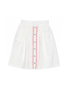 Gonna per bambina Stella McCartney Kids bianca con design a pieghe TY7A20 Z1594 100 STELLA McCARTNEY KIDS 