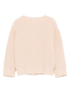 Cardigan per bambina Donsje beige con bottoni e motivo a trecce 4101000 00099 DONSJE 