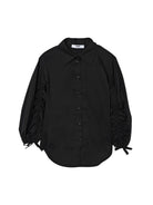 Camicia per bambina MSGM Kids nera con colletto classico S6MSJGSI084 110 MSGM KIDS 