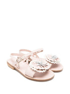 Sandali per bambina Bonpoint rosa con applicazione fiori sul davanti S06GSOL00009 025A BONPOINT KIDS 