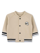 Tuta sportiva per neonato Karl Lagerfeld Kids beige con stampa Ikonik Karl (set di 3) Z30503 296 KARL LAGERFELD KIDS 
