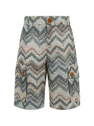 Shorts per bambino Missoni Kids multicolore con motivo a zigzag MY6P99 P0595 998 MISSONI KIDS 