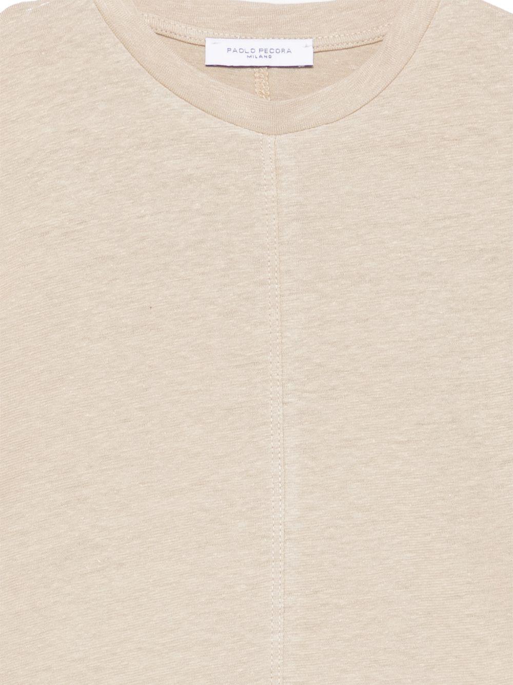T-shirt per bambino Paolo Pecora Kids beige a girocollo PP4366 BEIGF PAOLO PECORA KIDS 