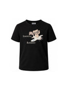 T-shirt per bambini Burberry Kids nera con motivo Shanghai Bear 8127199 A1189 BURBERRY KIDS 