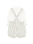 Set camicia con salopette per neonato Colorichiari bianco a righe (3 pezzi)<BR/><BR/> MN308410 4878 35 COLORICHIARI KIDS 