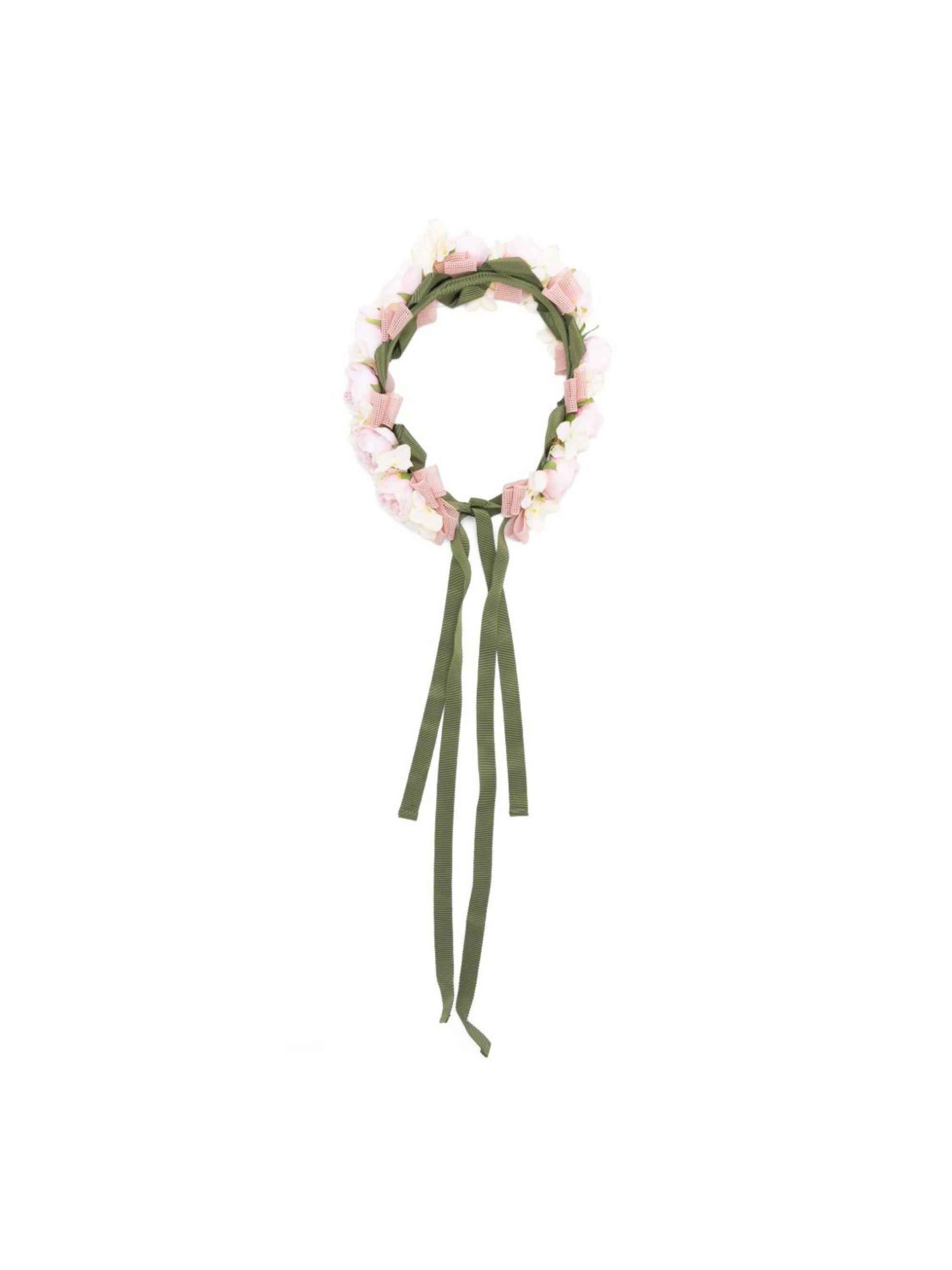 Corona per capelli per bambina Colorichiari rosa con dettagli floreali FL968541 AF774 84 COLORICHIARI KIDS 