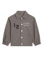Camicia per bambino Dolce & Gabbana Kids grigio a righe L42B86 FURN5 S8051 DOLCE & GABBANA KIDS 
