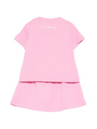 Abito per neonata John Richmond Junior rosa con dettaglio logo RIP26043CJ PINK BEGONIA JOHN RICHMOND KIDS 