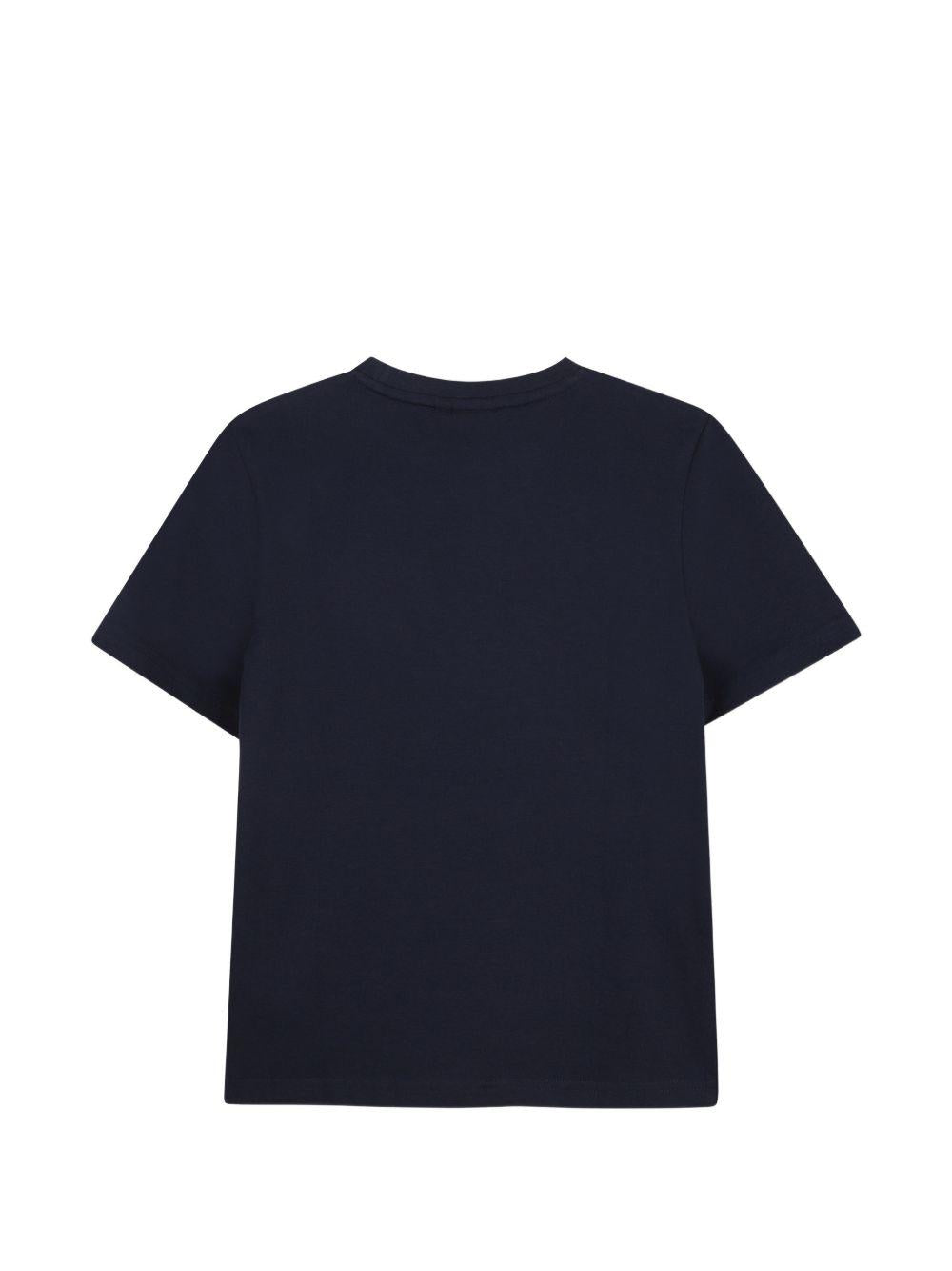 T-shirt per bambino Boss Kids blu con dettaglio logo J52983 849 BOSS KIDS 