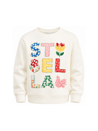 Felpa per bambina Stella McCartney Kids bianca con patch logo TZ4A40 Z3059 101 STELLA McCARTNEY KIDS 