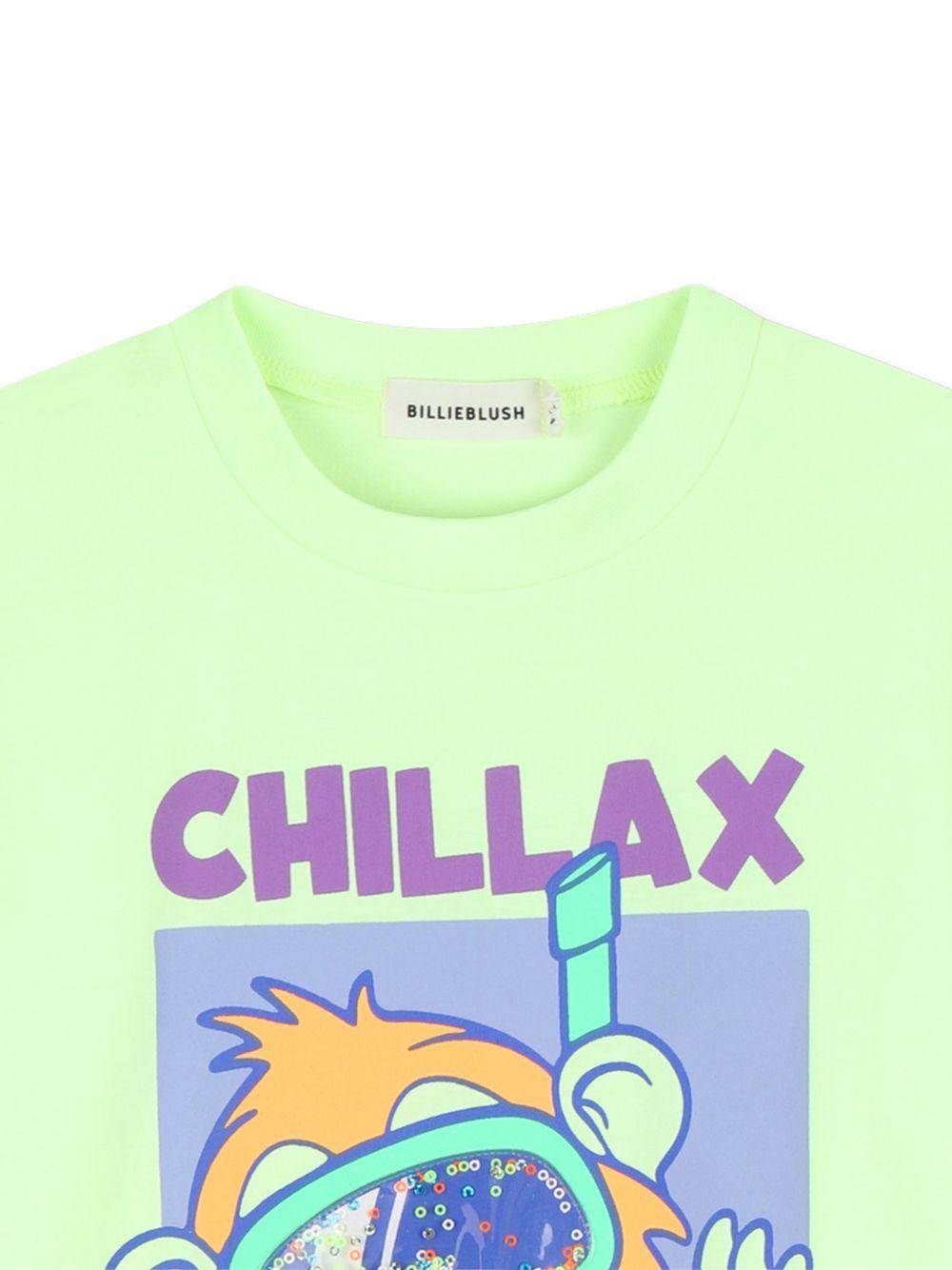 T-shirt per bambino Billieblush verde con stampa grafica U21697 552 BILLIEBLUSH KIDS 