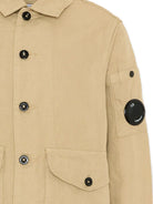 Giacca per bambino C.P. Company Kids beige con tasche applicate e bottoni CUA006LZC01 20129 C.P.COMPANY KIDS 