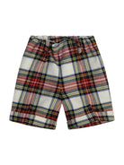 Shorts per neonato Paio Crippa multicolore con motivo a quadri ULIVO 4028 PAIO CRIPPA 