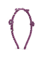 Cerchietto per capelli per bambina Monnalisa Kids viola con applicazione a fiori 17H003 8058 0069 MONNALISA KIDS 
