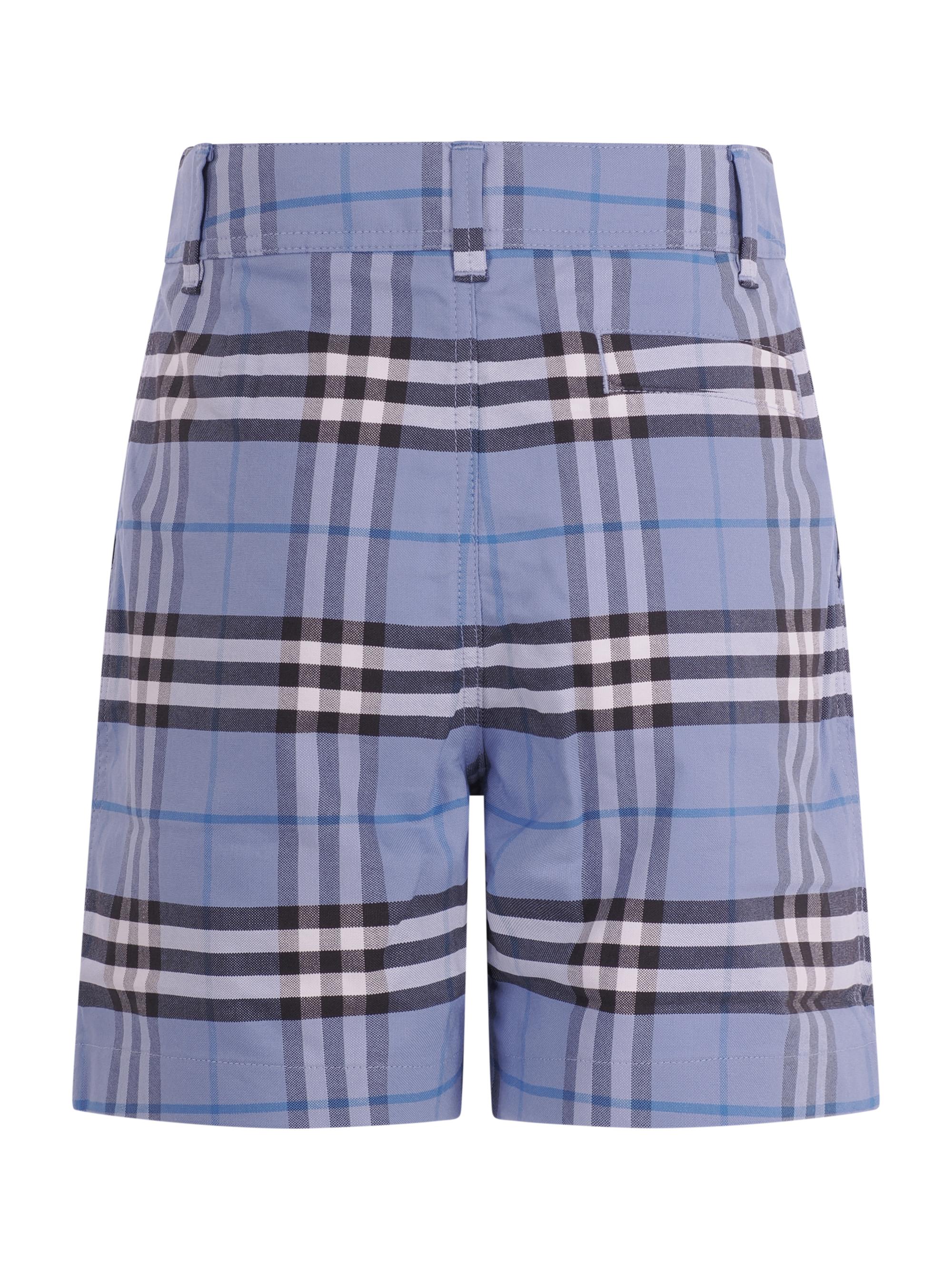 Shorts per bambino Burberry Kids blu fiordilaiso a quadri 8117928 C4258 BURBERRY KIDS 