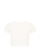 T-shirt per bambina Pinko Kids bianca con stampa logo KFTS038CJEO17 0987 PINKO KIDS 
